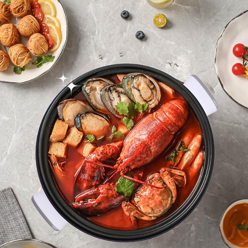 3 6 لتر قدر كهربائي متعدد الوظائف مع سلة بخار من الفولاذ المقاوم للصدأ غير لاصق سهل التنظيف - Image 5