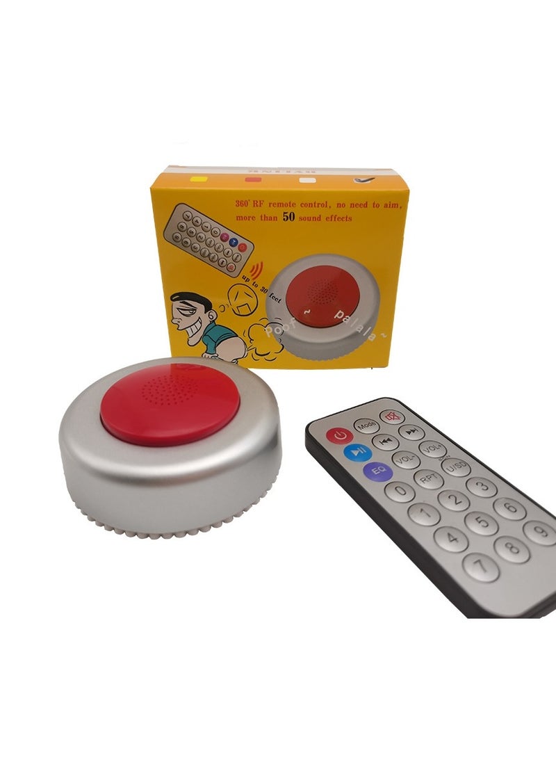 M MIAOYAN - Fart machine, remote control noise generator funny prank sound machine, infrared controlled fart toy, prank toy, funny toy, funny toy, funny vent eye-catching novelty toy, prank game props suitable for parties, performances (round) - Image 1