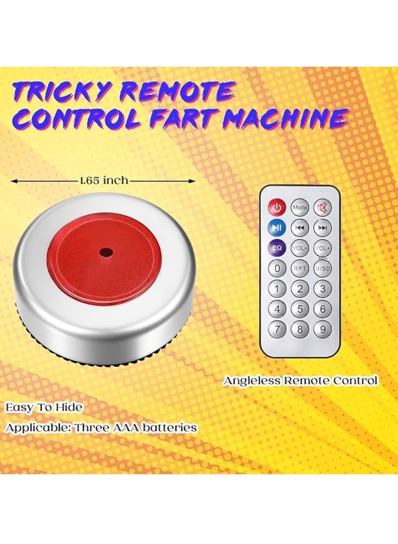 M MIAOYAN - Fart machine, remote control noise generator funny prank sound machine, infrared controlled fart toy, prank toy, funny toy, funny toy, funny vent eye-catching novelty toy, prank game props suitable for parties, performances (round) - Image 1