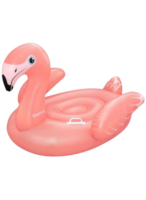 Inflatable Pink Flamingo Shaped Swimming Ring 138x107cm