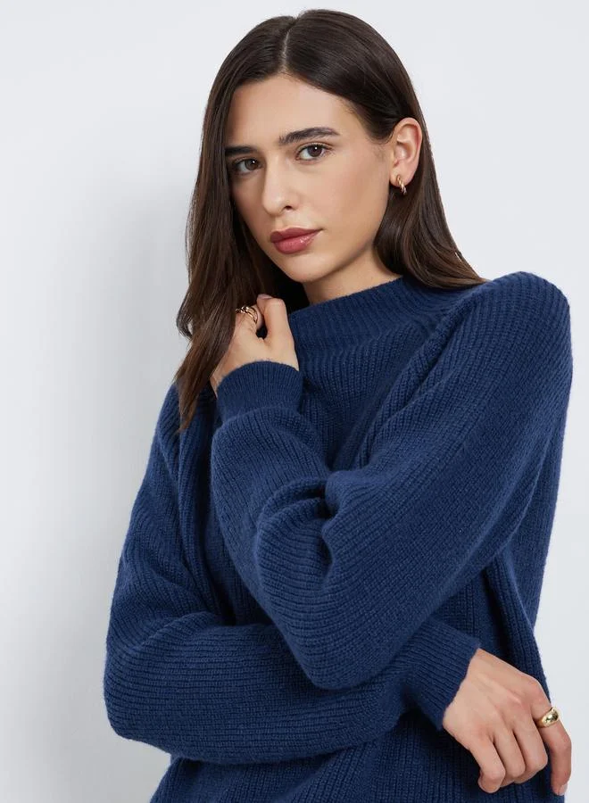 Styli Navy Blue Regular Fit Sweater