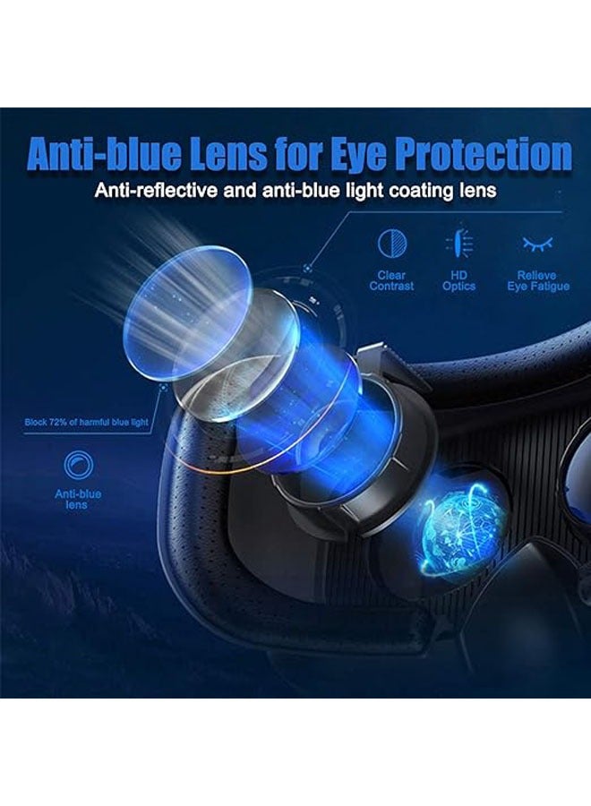 general VR Headset Virtual Reality VR 3D Glasses VR Set Includes 3D Virtual Reality Goggles, Controllers, Adjustable VR Glasses - Compatible with iPhone and Android Support 7 inches - Image 4