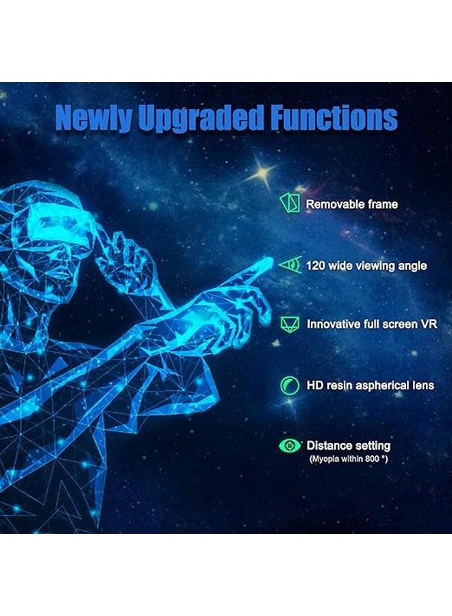 general VR Headset Virtual Reality VR 3D Glasses VR Set Includes 3D Virtual Reality Goggles, Controllers, Adjustable VR Glasses - Compatible with iPhone and Android Support 7 inches - Image 3