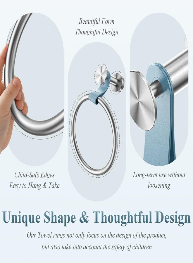 Tindbea Luxury Handbag-Inspired Towel Ring -Genuine Leather & Silver Accent Hand Towel Holder, Stainless Steel 304, Waterproof & Rustproof - Elegant Hand Towel Holder for Bathroom, Kitchen, Bedroom Organizer - Image 5