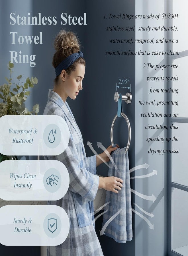 Tindbea Luxury Handbag-Inspired Towel Ring -Genuine Leather & Silver Accent Hand Towel Holder, Stainless Steel 304, Waterproof & Rustproof - Elegant Hand Towel Holder for Bathroom, Kitchen, Bedroom Organizer - Image 4