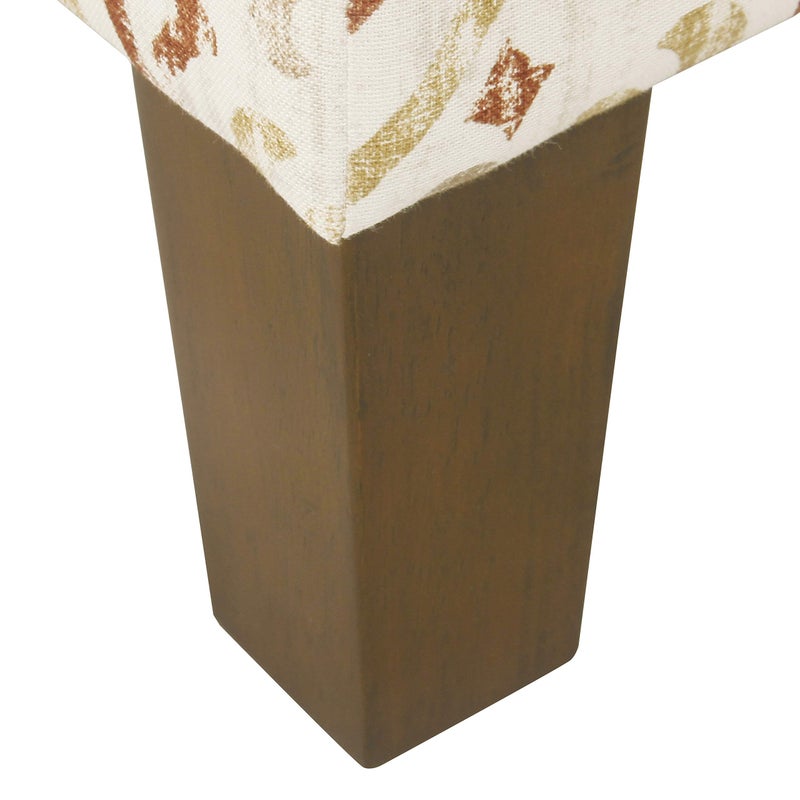 Spatial Order Square Ottoman - Burnt Orange and Cream Medallion - Image 5