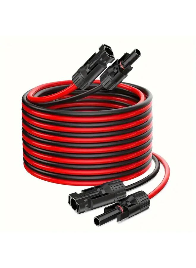 كابل توصيل شحن البطارية من نوع 12AWG MC4 بطول 15 قدم مع موصلات ذكر وأنثى للسيارات والمركبات الترفيهية - Image 1