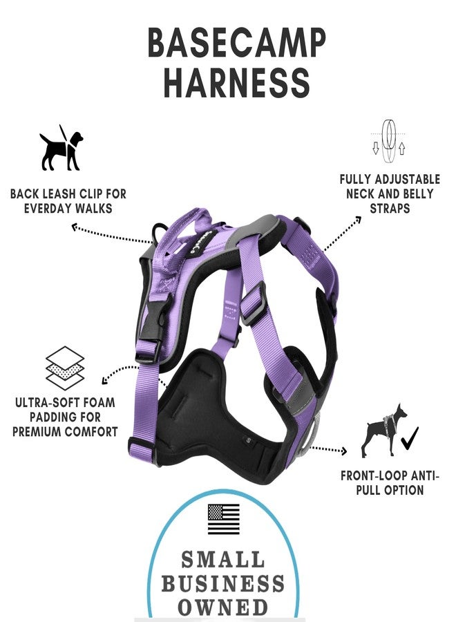 ShawnCo Basecamp Dog Harness, No-Pull Pet Vest with 3 Leash Clips, Padded, Reflective, Lightweight and Adjustable Harness with Handle for Small, Medium and Large Dogs (ICY Lilac, M) - Image 2
