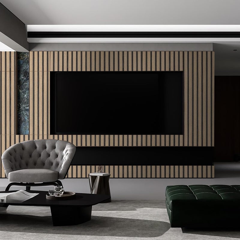 LOVADA Brown Wood Slat Peel and Stick Wallpaper - 17.5"x300" Textured Faux Wood Self-Adhesive, Waterproof Removable Wall Panel for Bedroom, Kitchen, Accent Wall - Easy Install - Image 4