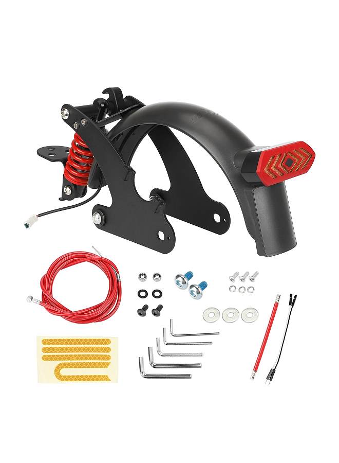 Generic Electric Scooters Rear Shock Absorber with Mudguard and Taillight Compatible for Xiaomi M365/1S Electric Scooter  - Image 1