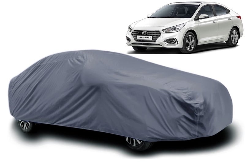 PODWILS Hyundai Verna Car Cover Waterproof/Body Fluidic with Triple Stitched Fully Elastic Ultra Surface Protection (Grey Lookfor Verna) - Image 1