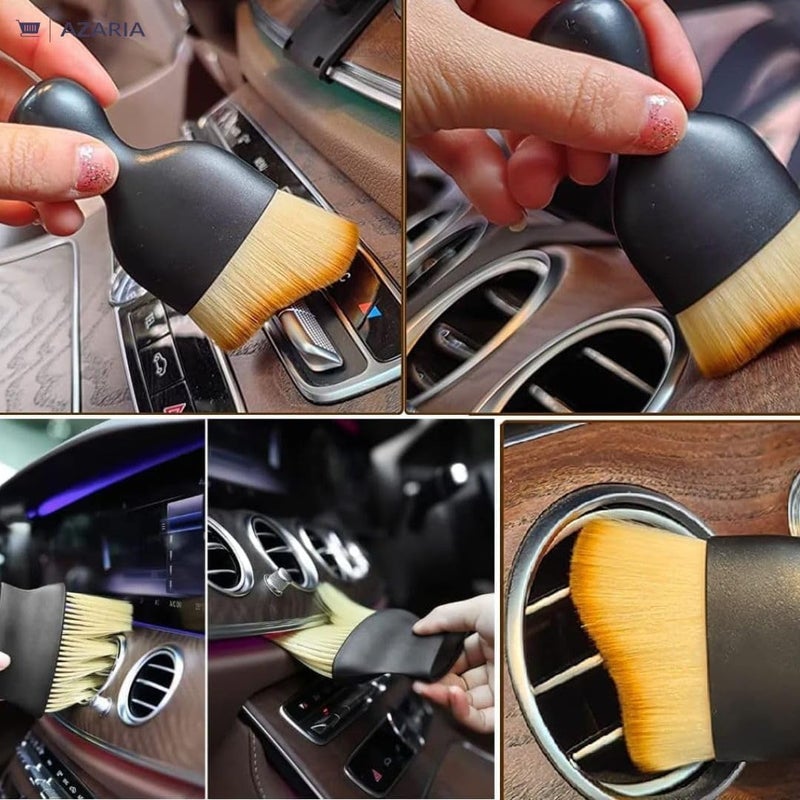 AZARIA 5 PCS Microfiber Car Duster Kit - Interior & Exterior Car Cleaning Detailing Tool Scratch & Lint Free Pollen Removing Extendable Long Handle Duster for Car & Motorcycle car Accessories (A1) - Image 3