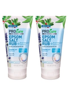Epsom Salt Rub Gel With Aloe Vera Soothes Muscle Tension Aches & Soreness Directly Where It Hurts 6 Fl Oz (Pack Of 2)