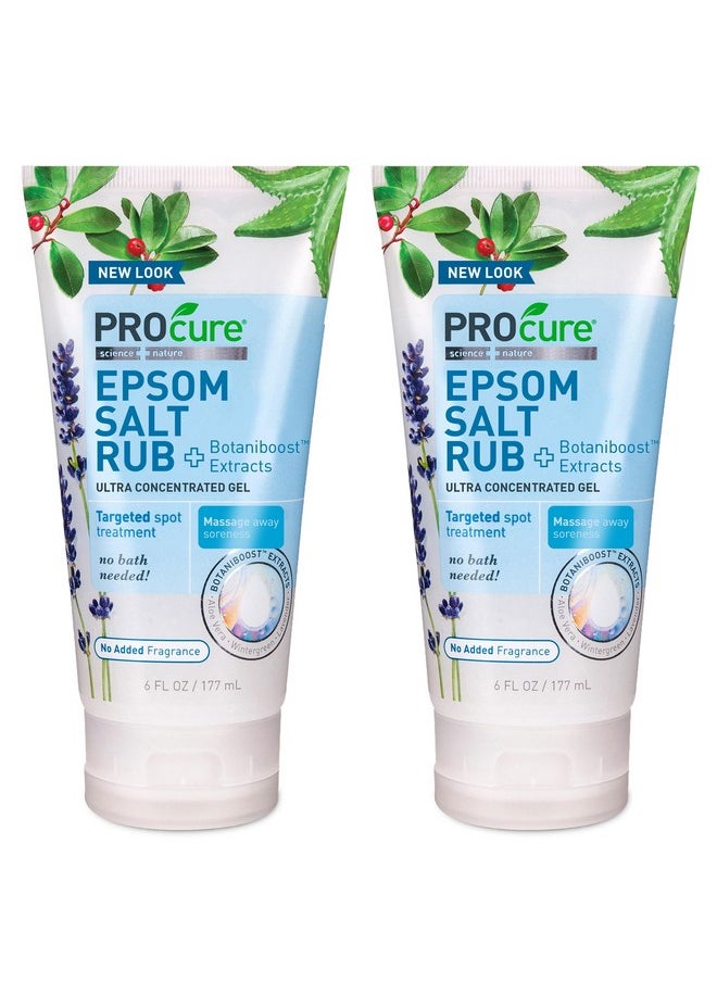 PROcure - Epsom Salt Rub Gel With Aloe Vera Soothes Muscle Tension Aches & Soreness Directly Where It Hurts 6 Fl Oz (Pack Of 2) - Image 1