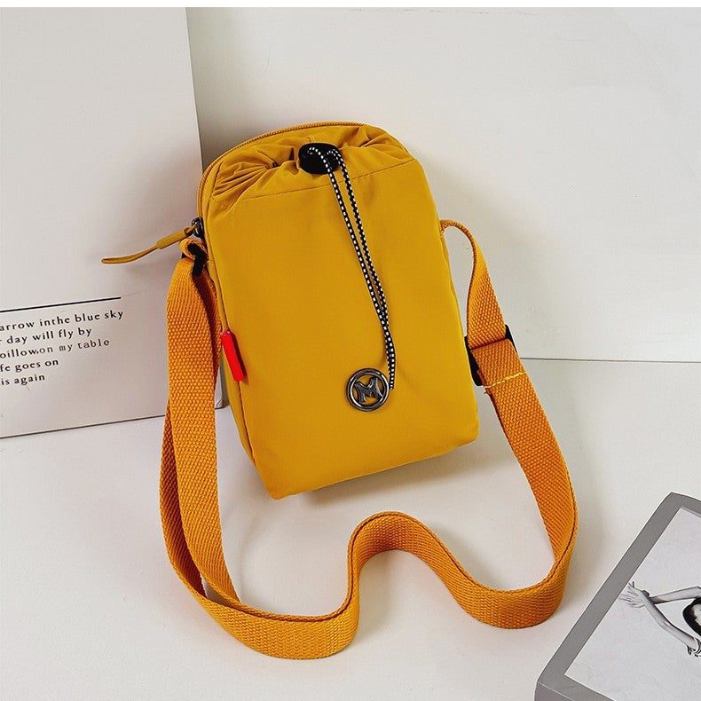 Nylon Crossbody Phone Bag with Drawstring - Image 4