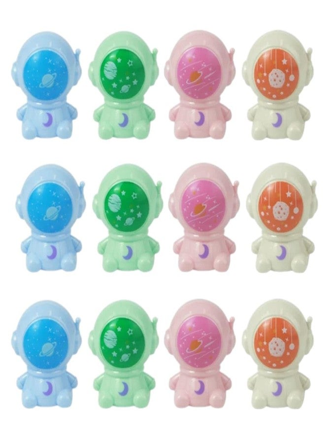 تارا13 مبراة أقلام رصاص تيرا 13 للطلاب، بنين وبنات (12 قطعة) مبراة أقلام رصاص فضائية للأطفال مجموعة مبراة بألوان متنوعة وعشوائية للأولاد والبنات، هدايا عيد ميلاد للأطفال - Image 1