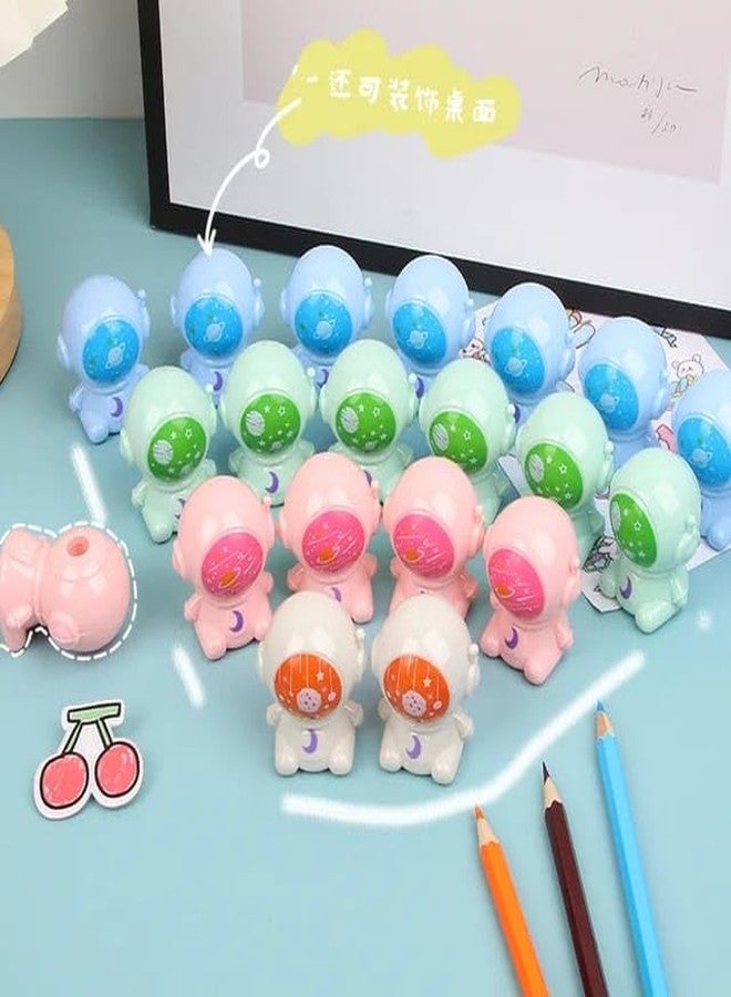 تارا13 مبراة أقلام رصاص تيرا 13 للطلاب، بنين وبنات (12 قطعة) مبراة أقلام رصاص فضائية للأطفال مجموعة مبراة بألوان متنوعة وعشوائية للأولاد والبنات، هدايا عيد ميلاد للأطفال - Image 5