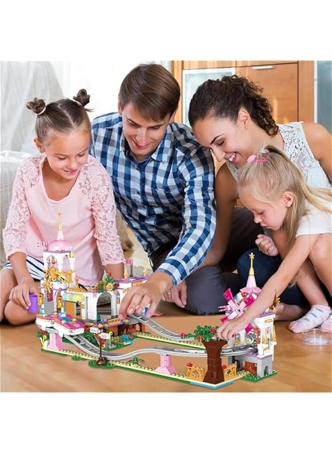Loquat Roller Coaster Building Set for Kids Girls - Princess Creative Castle Blocks Toys, Construction Building Block Kit Birthday Gift Educational Toys for Kids Friends Sets for Girls 8-12, 711 Pieces - Image 5