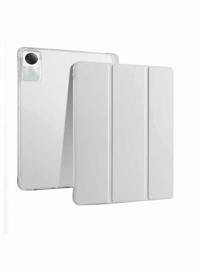 عام ال Redmi الوسادة SE 11 بوصة ، وسائد هوائية شفافة ، ومكافحة السقوط مع القلم الأخدود ، غطاء حماية الكمبيوتر اللوحي ، ثلاثة أضعاف متعددة زاوية التصميم ، استيقظ التلقائي / النوم ، والجلود الناعمة ، رمادي - Image 1