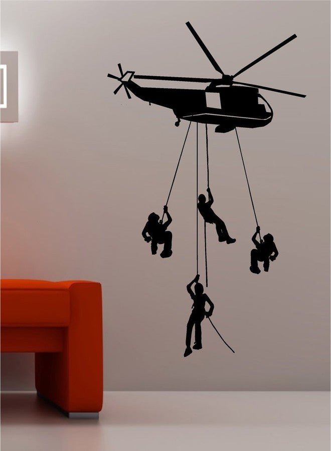 ARWY Wall Sticker for Bedroom holicopter Army Symbol Wall Sticker Decal Vinyl Size(59X74) cm - Image 1