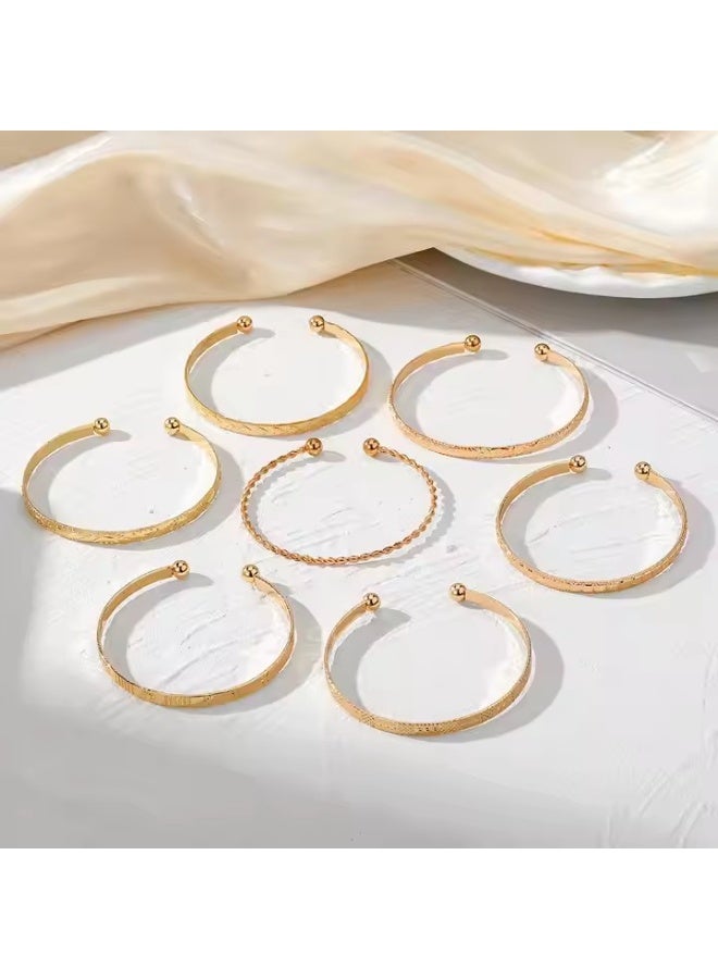 7PCS Chic Bracelets Mix And Match For Daily Outfits Party Accessories Adjustable Jewelry - Image 5