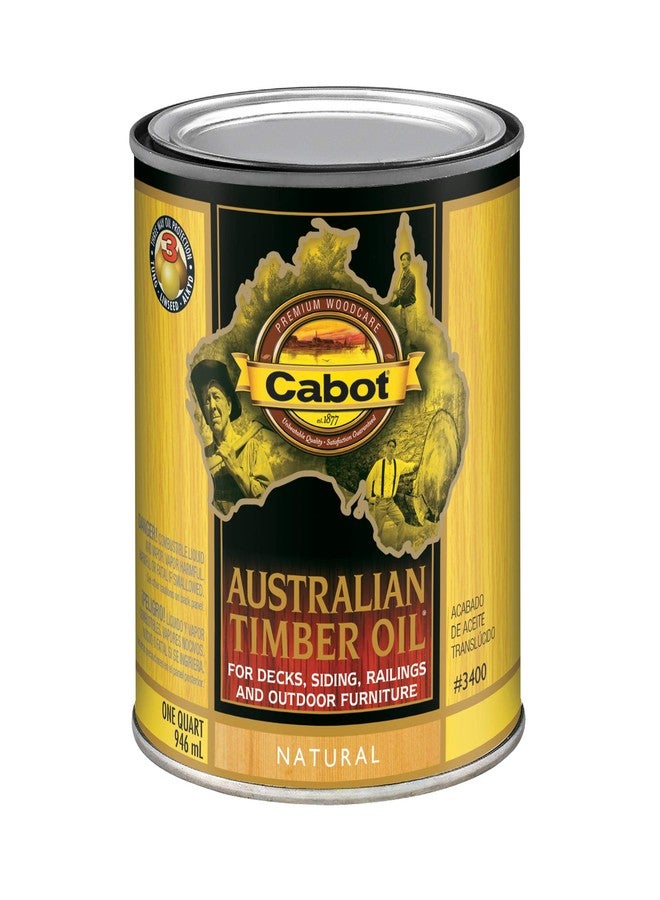 CabotStain 04-3400 Australian Timber Oil Penetrating formula, 1 quart, Natural - Image 1