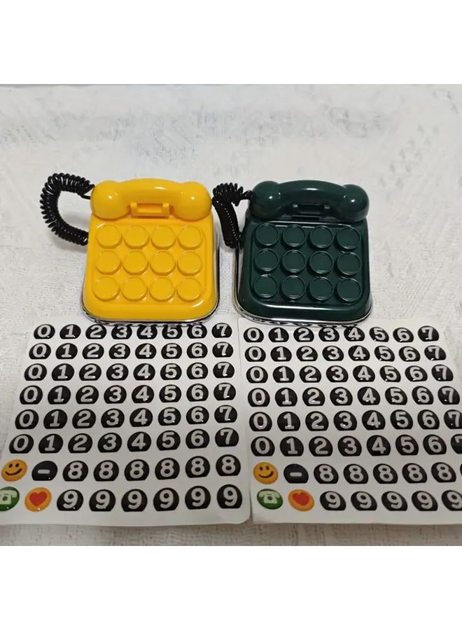 Yellow Retro Telephone Number Plate Vintage Car Dashboard Decor - Image 5
