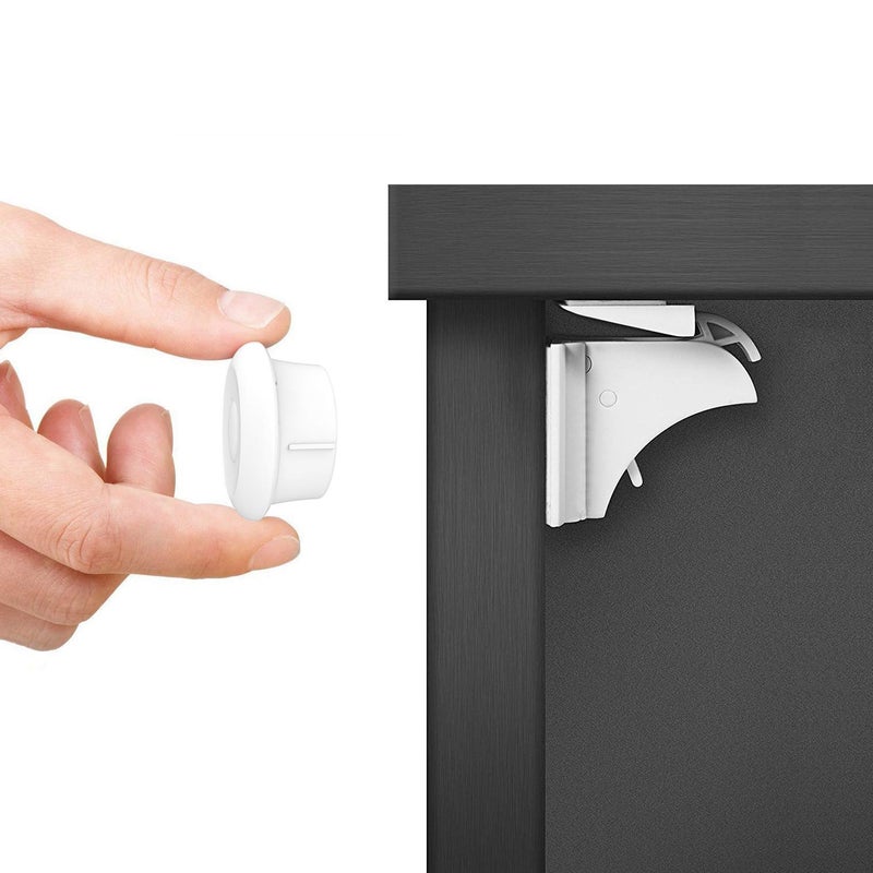 Sophie la girafe أقفال دوكون المغناطيسية لسلامة الأطفال (10 + 2 مفاتيح)، بدون أدوات أو مسامير، للأطفال للأدراج والخزائن - Image 1