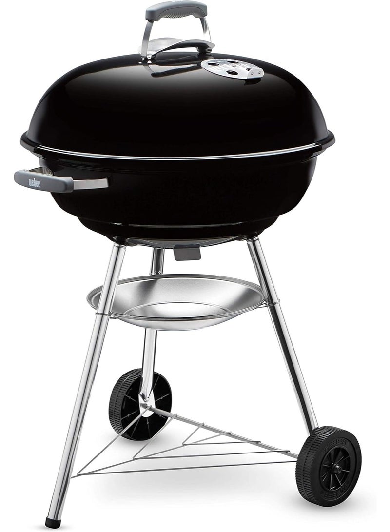 Weber Kettle Stainless Steel Charcoal Grill Black | 98 x 56 x 63 cm|Premium Charcoal Grill For Outdoor Barbeque and cooking - Image 1