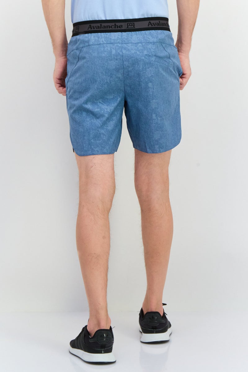 Avalanche Men Textured Basic Shorts, Blue - Image 3