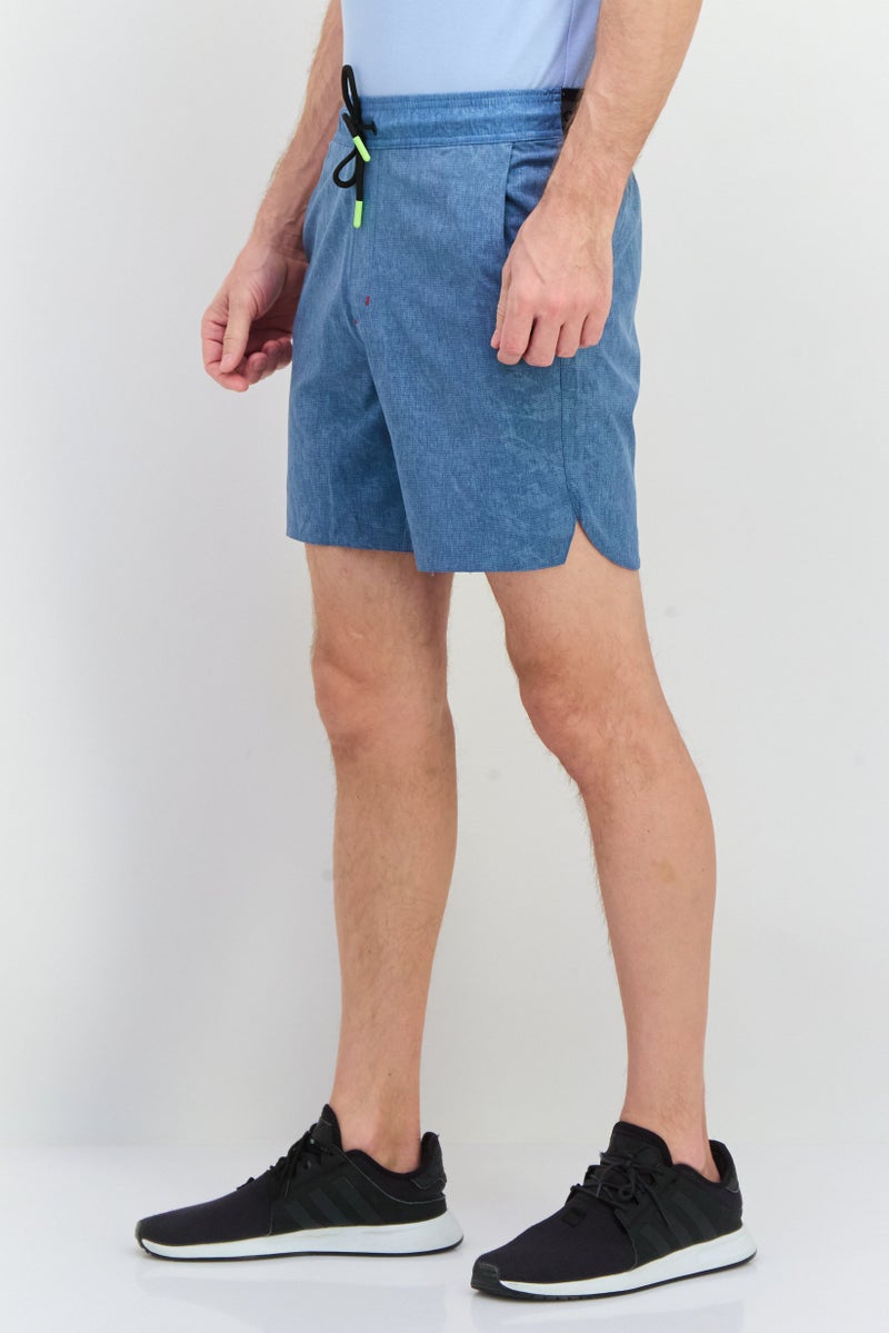 Avalanche Men Textured Basic Shorts, Blue - Image 2