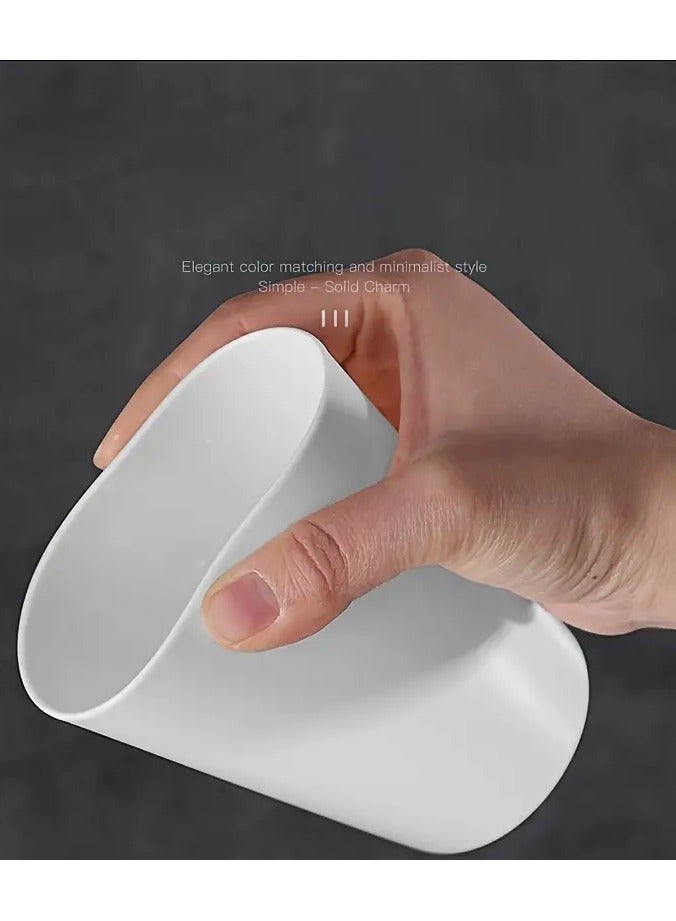 Goolsky 1pc Solid Color Mouthwash Cup, Simple Toothbrush Cup, Plastic Gargle Cup, Minimalist Bathroom Tumbler For Home Use, Bathroom Accessories, Home Decor, Furniture For Home - Image 3