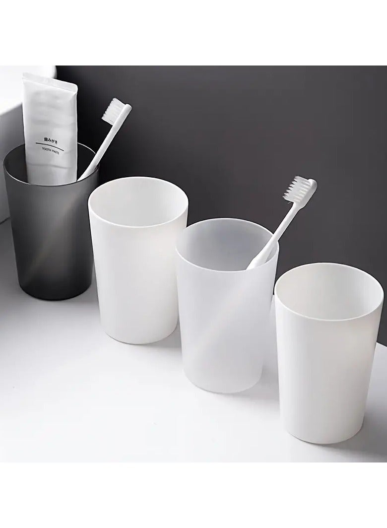 Goolsky 1pc Solid Color Mouthwash Cup, Simple Toothbrush Cup, Plastic Gargle Cup, Minimalist Bathroom Tumbler For Home Use, Bathroom Accessories, Home Decor, Furniture For Home - Image 5