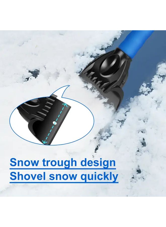 Black Heavy Duty Car Snow Shovel with Non Slip Grip All in One Ice Removal Tool - Image 3