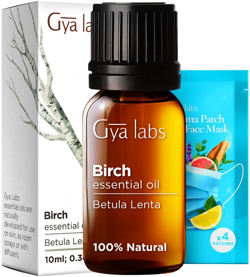 Gya Labs Birch Essential Oil - 0.34 Fl Oz - for Hair, Skin, Diffuser, Aromatherapy & DIY Candle Making Scent - Image 1
