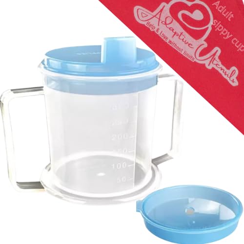 ADAPTIVE UTENSILS | Adult sippy cup for elderly spill proof | adult sippy cups for elderly spill proof with straw | Set of 5 pcs with stainless steel straws and dishwasher - Image 1