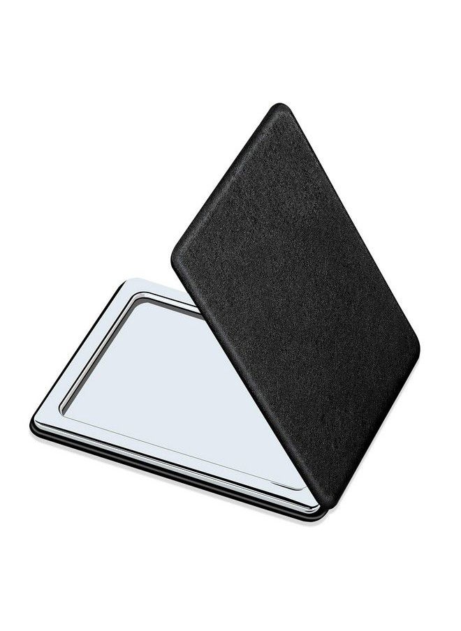 YTZJ Direct - Compact Vanity Mirror For Men Women And Girls Black Travel Makeup Mirrors For Handbag Pocket Wallet Purse Portable Doublesided Magnifying Cosmetic Mirror For Daily Work Business - Image 1