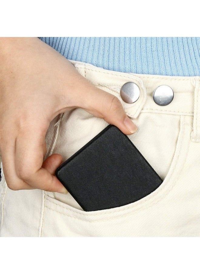 YTZJ Direct - Compact Vanity Mirror For Men Women And Girls Black Travel Makeup Mirrors For Handbag Pocket Wallet Purse Portable Doublesided Magnifying Cosmetic Mirror For Daily Work Business - Image 1