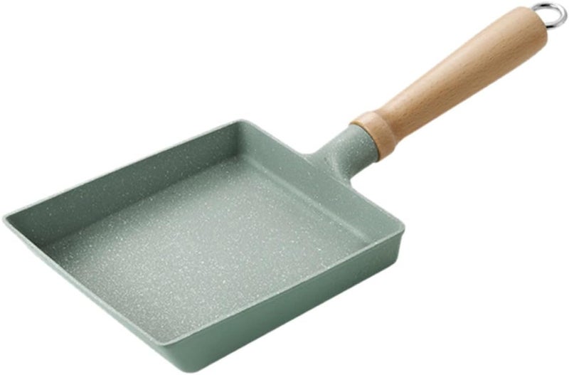 Japanese Tamagoyaki Pan Non-stick Square Frying Pan with Beech Wood Handle, 8-inch Breakfast Omelette Skillet for Home Cooking and Egg Frying Random Color - Image 1