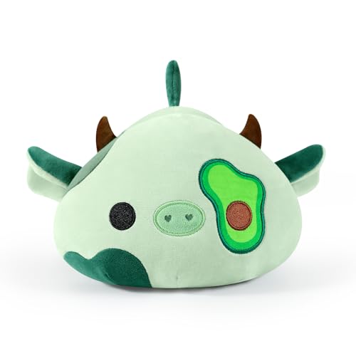 Onsoyours Cute Cow Plushie, Soft Stuffed Avocado Love Cow Squishy Plush Animal Toy Avocado Pillow Gift for Kids (Avocado Cow A, 12") - Image 2