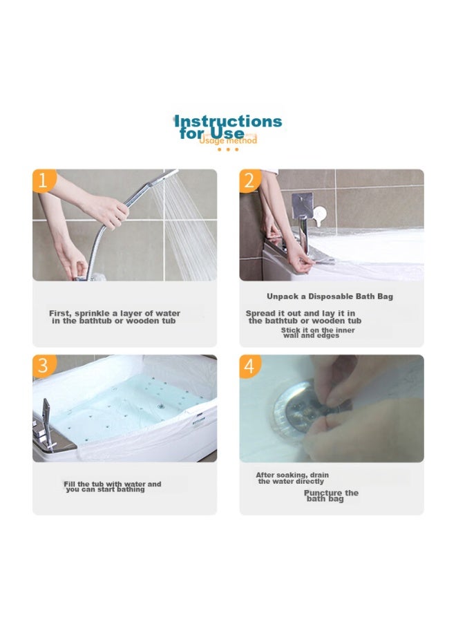 NOLANSEND Nuolansendi Bathtub Disposable Bath Bag, Enlarged And Thickened, For Hot Springs And Hotels, Baby, 520cm, 5 Pieces - Image 5