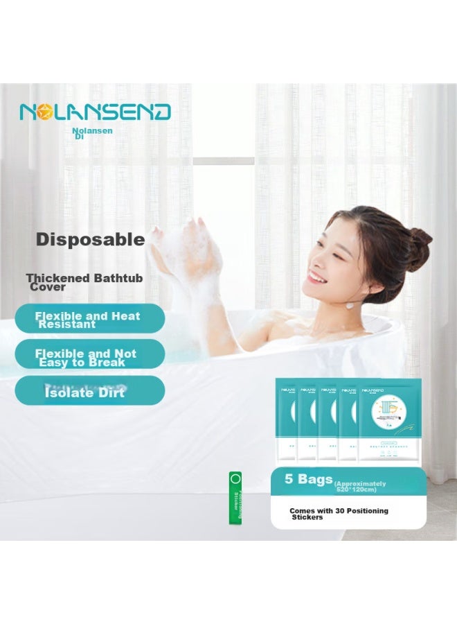 NOLANSEND Nuolansendi Bathtub Disposable Bath Bag, Enlarged And Thickened, For Hot Springs And Hotels, Baby, 520cm, 5 Pieces - Image 1
