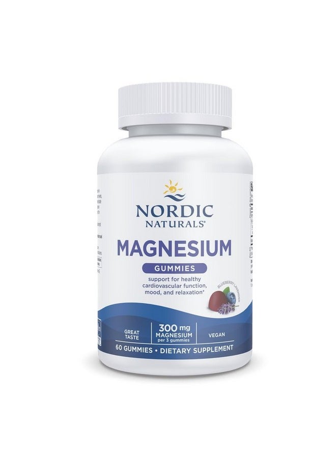 حلوى جيلاتينية من Nordic Naturals Magnesium Gummies للبالغين، بنكهة التوت الأزرق والخزامى - 60 حلوى جيلاتينية - مكمل غذائي نباتي من المغنيسيوم لدعم العقل والمزاج والقلب والأوعية الدموية - خالٍ من الكائنات المعدلة وراثيًا - 20 وجبة - pzsku/Z8B69B31C3E75C05CCEDEZ/45/_/1740202678/276c3173-bfcd-4abb-a8bc-5a75363ae85e