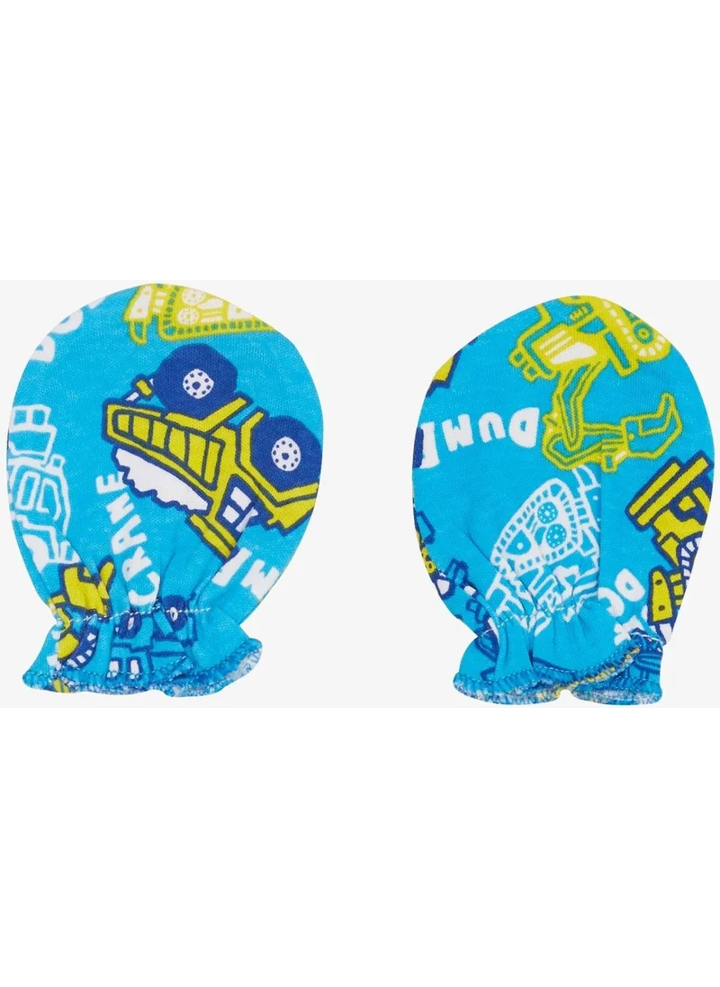 بريز Newborn Baby Gloves Work Machine Printed Blue
