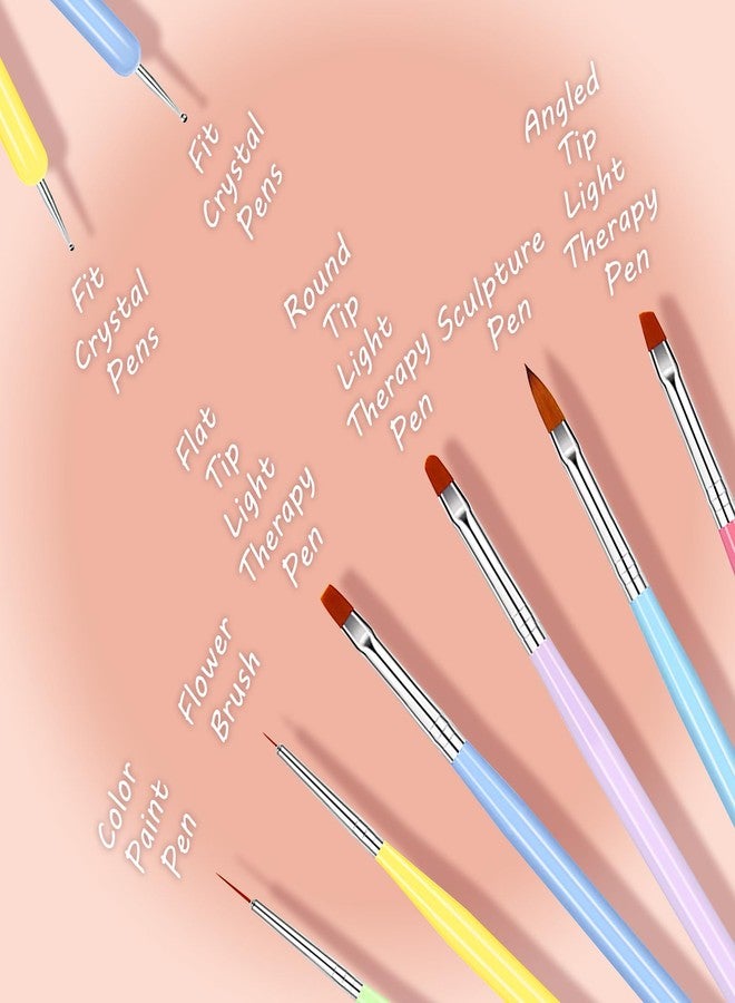 Kootinn Nail Art Brush Set with Gel Polish Design Pen, Nail Extension and Builder Gel Brush, Liner and Dotting Tools for Salon-Quality Art at Home - Ideal Christmas Gift. - Image 2