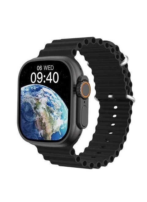 CROWN 20 Smart Watch provides comprehensive health and fitness monitoring, wireless communication and alerts, smart control of music and camera, smart analysis and tracking with GPS, and features such as weather forecasting and accuracy reminder - BLACK