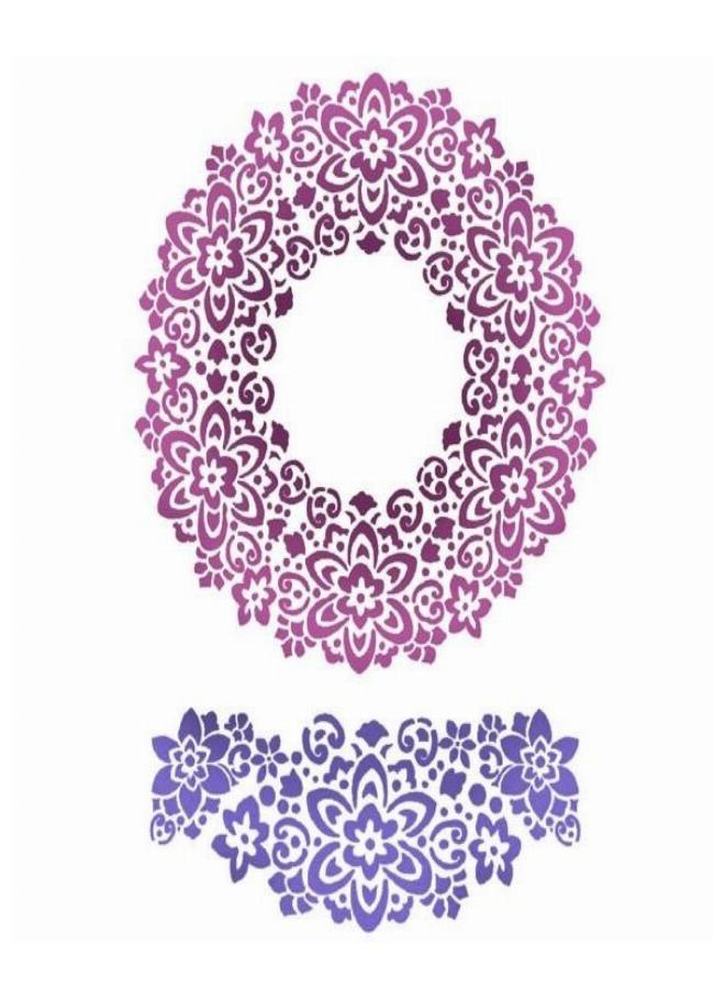Stencil G 21x29.7CM Garland Of Flowers