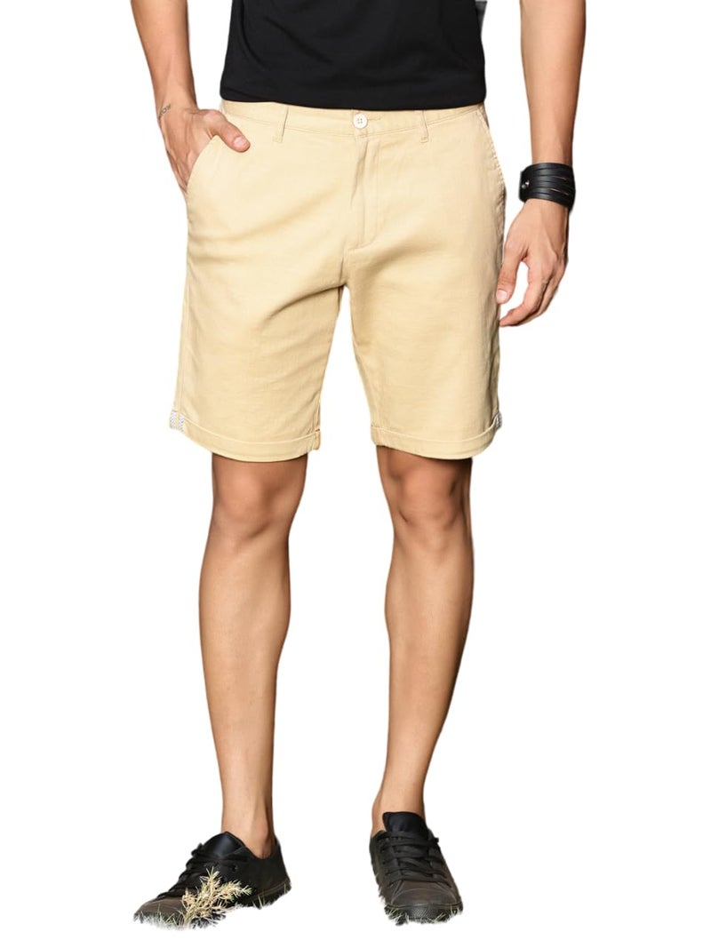 Thomas Scott Men's Regular Chino Shorts (Khaki, 36) - Image 1