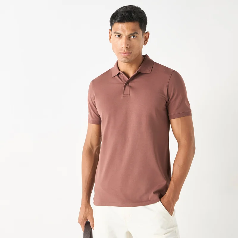 Splash FAV Polo T-shirt with Short Sleeves and Button Closure