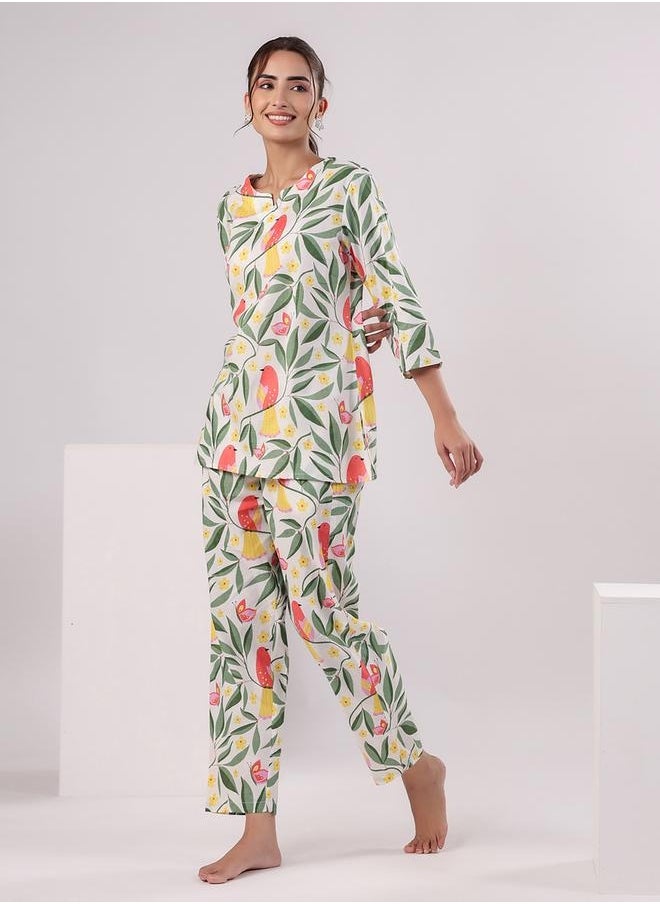sanskrutihomes Women Floral Printed Cotton Night suit by Styli  - Image 4